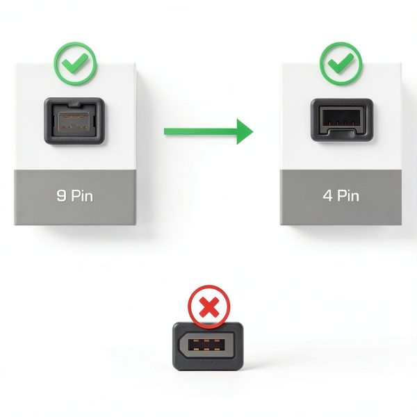 Yeworth FireWire 9-Pin to 4-Pin Cable for PC Mac-4