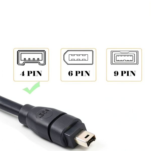 GINTOOYUN FireWire 4pin Cable for PC Laptop Printer-1