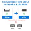 Firewire to USB Cable wtyixs 6Pin PCIe-3