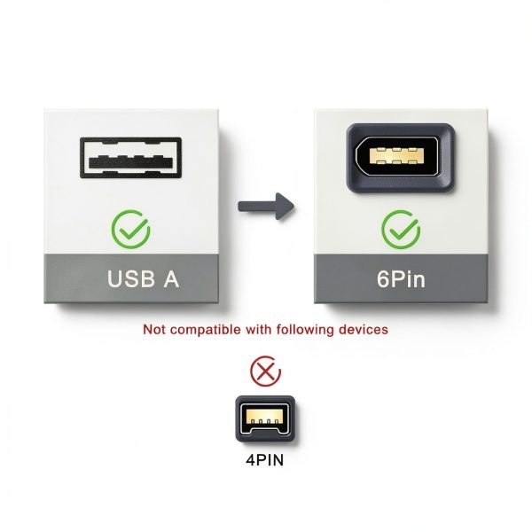 MEIRIYFA Firewire 6-pin to USB Adapter Cable-7
