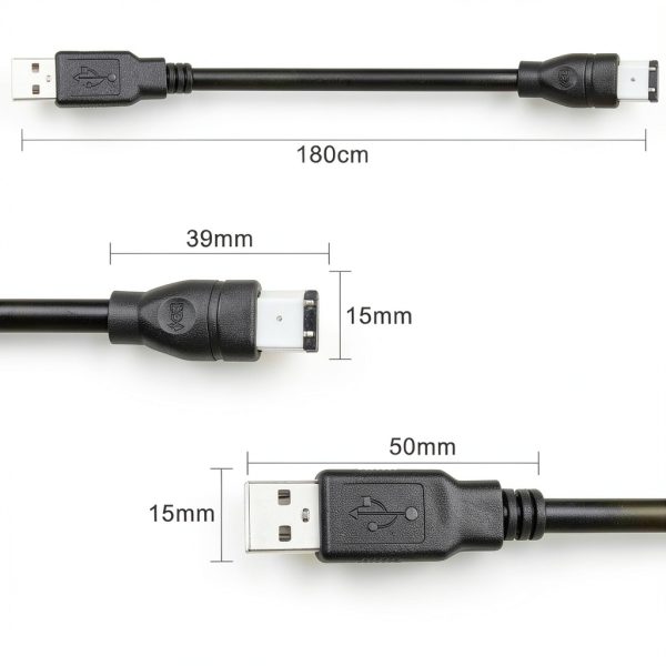 MEIRIYFA Firewire 6-pin to USB Adapter Cable-5