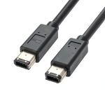 CY FireWire 1394 Cable 6Pin Male-6Pin Female Black-0