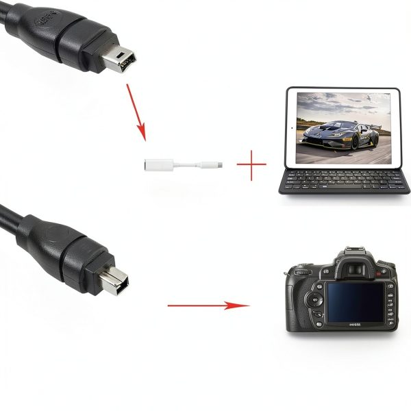 GINTOOYUN FireWire 4pin Cable for PC Laptop Printer-3