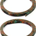 MECCANIXITY Guitar Binding Plastic 1650x6x1.5mm Green Pink Edge Trim-0